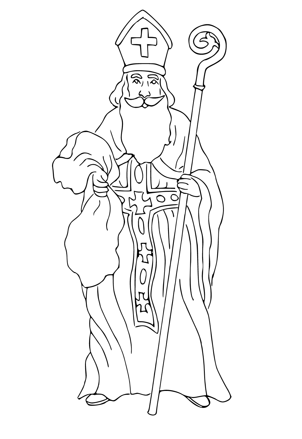 Dibujo e Imagen San Nicolás Historia para Colorear y Imprimir Gratis