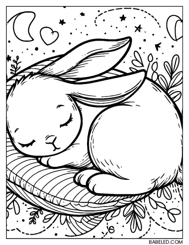 8 Free Printable Bunny Coloring Pages, Sheets and Pictures for Adults