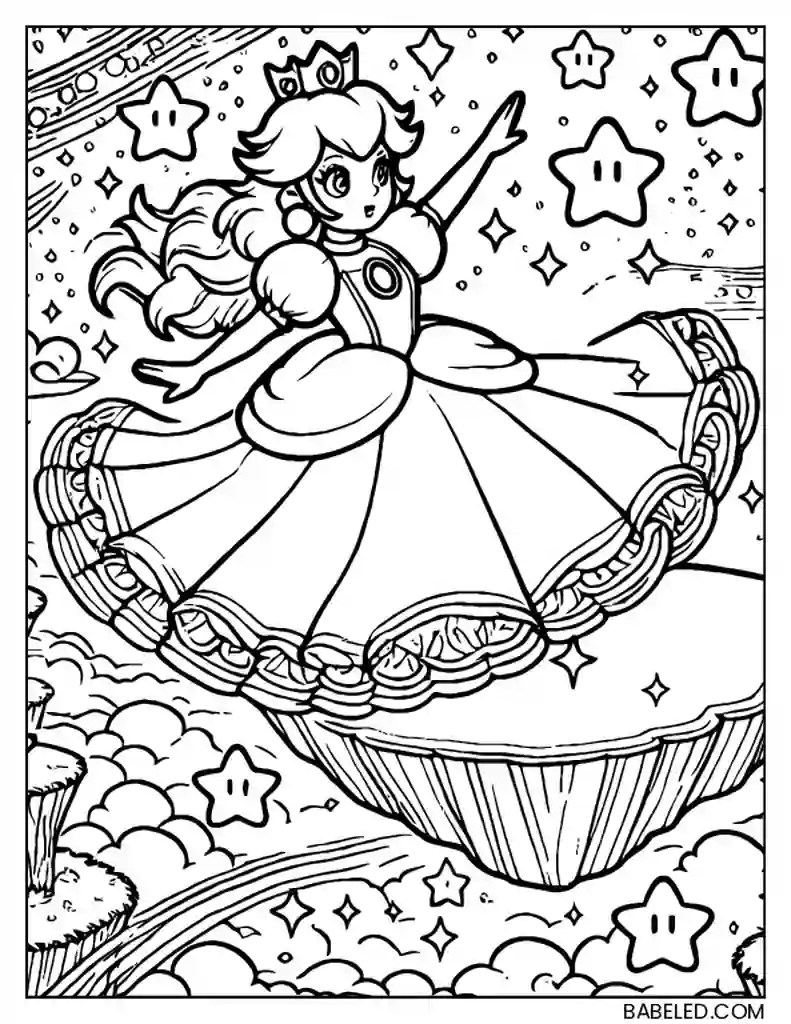 23 Free Printable Princess Peach Coloring Pages, Sheets and Pictures