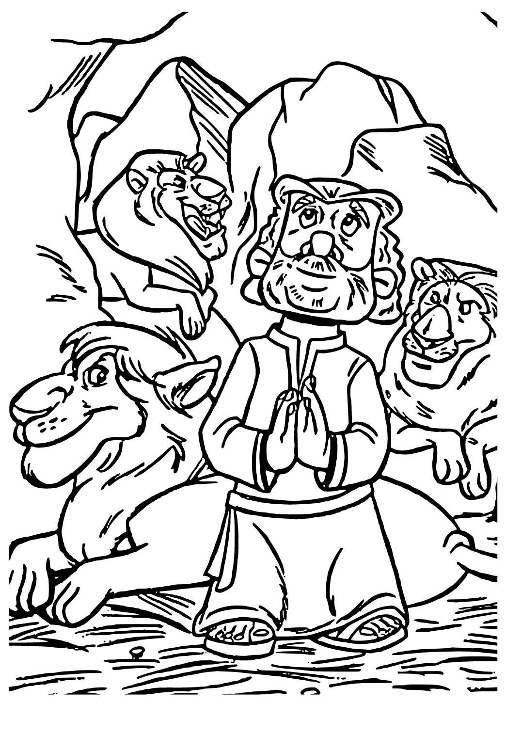 Bible Coloring Pages Lions