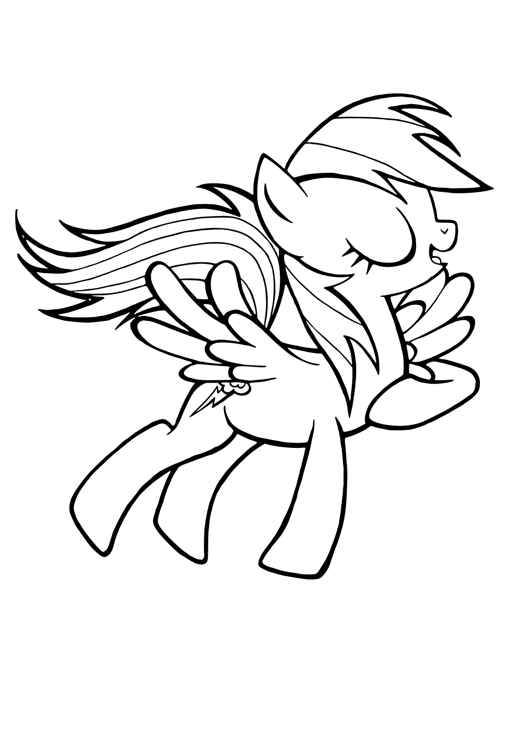 My Little Pony Baby Rainbow Dash Coloring Pages