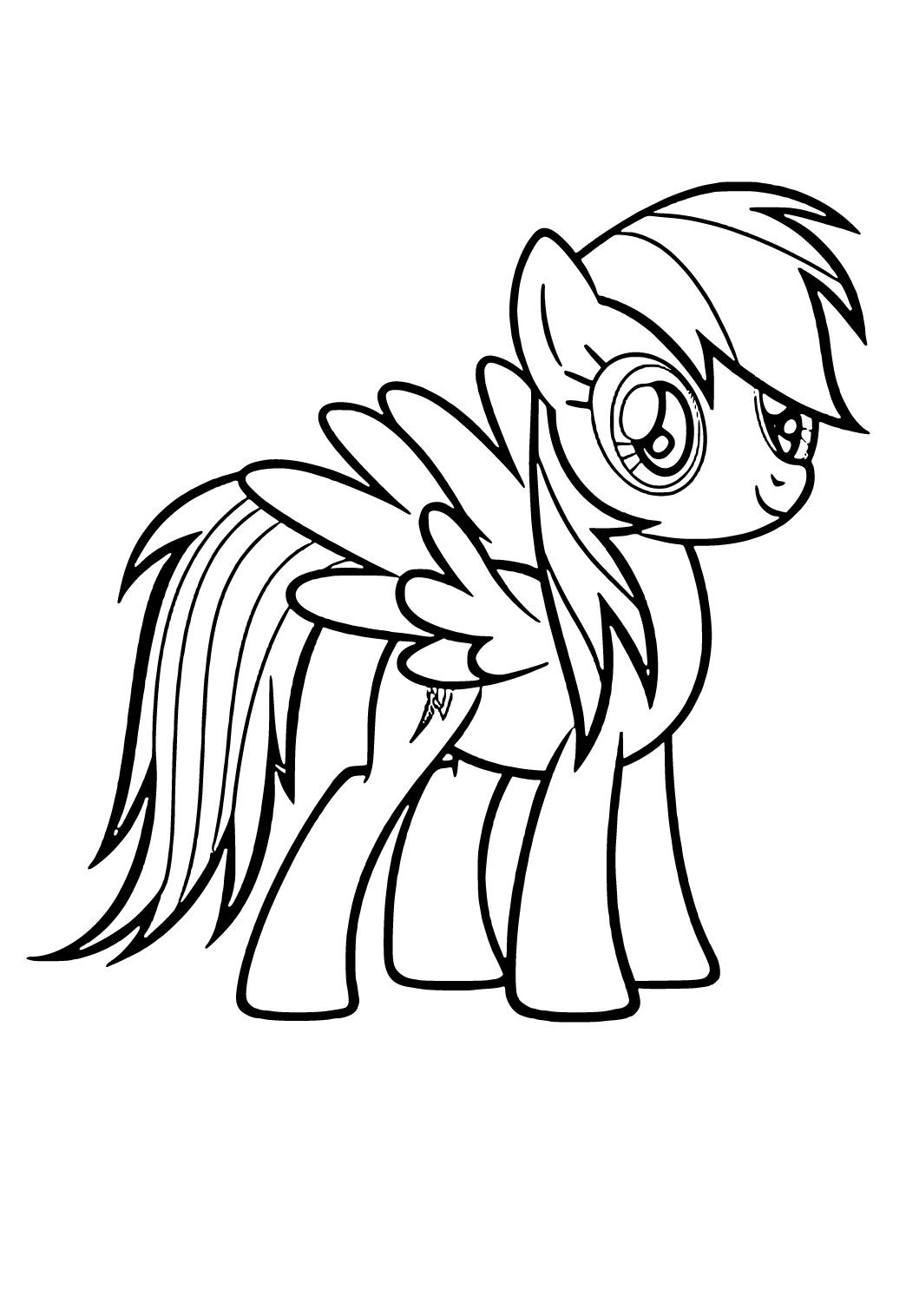 Rainbow Dash Human Coloring Pages