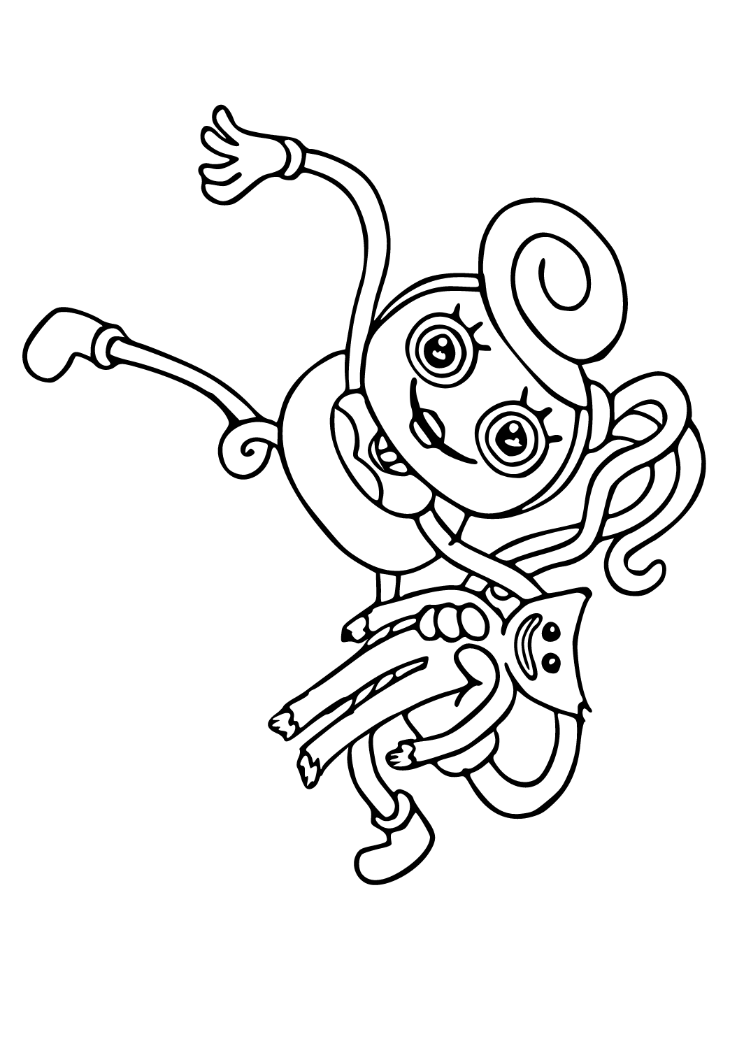 Free Printable Mommy Long Legs Toy Coloring Page, Sheet and Picture for