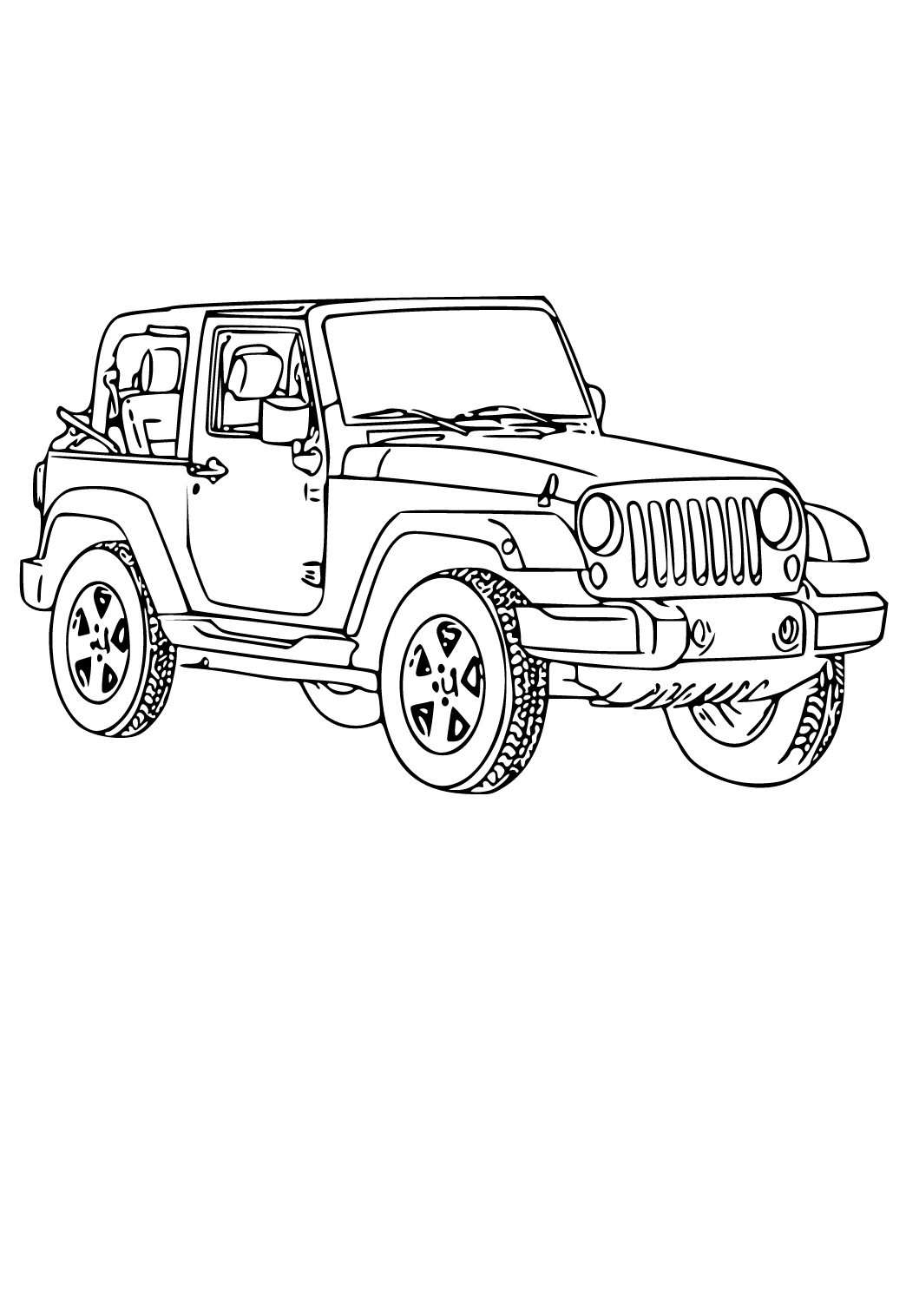 Jurassic Park Jeep Coloring Pages