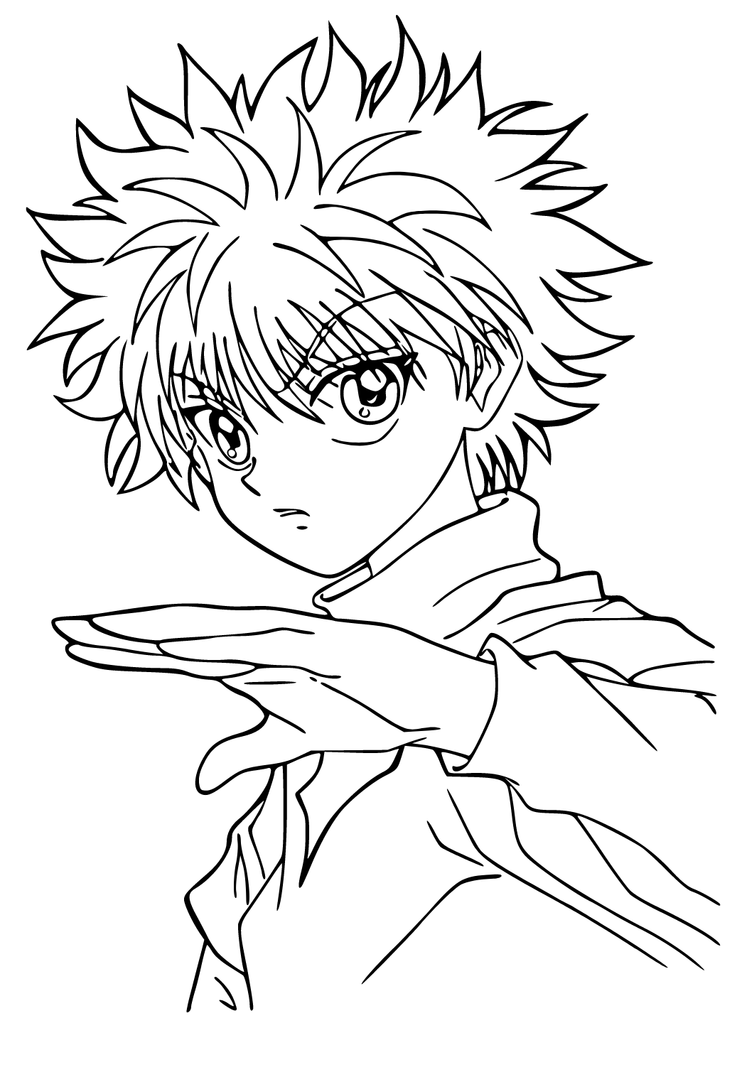 Darmowa Kolorowanka Hunter X Hunter Bohater do Druku dla Dorosłych i