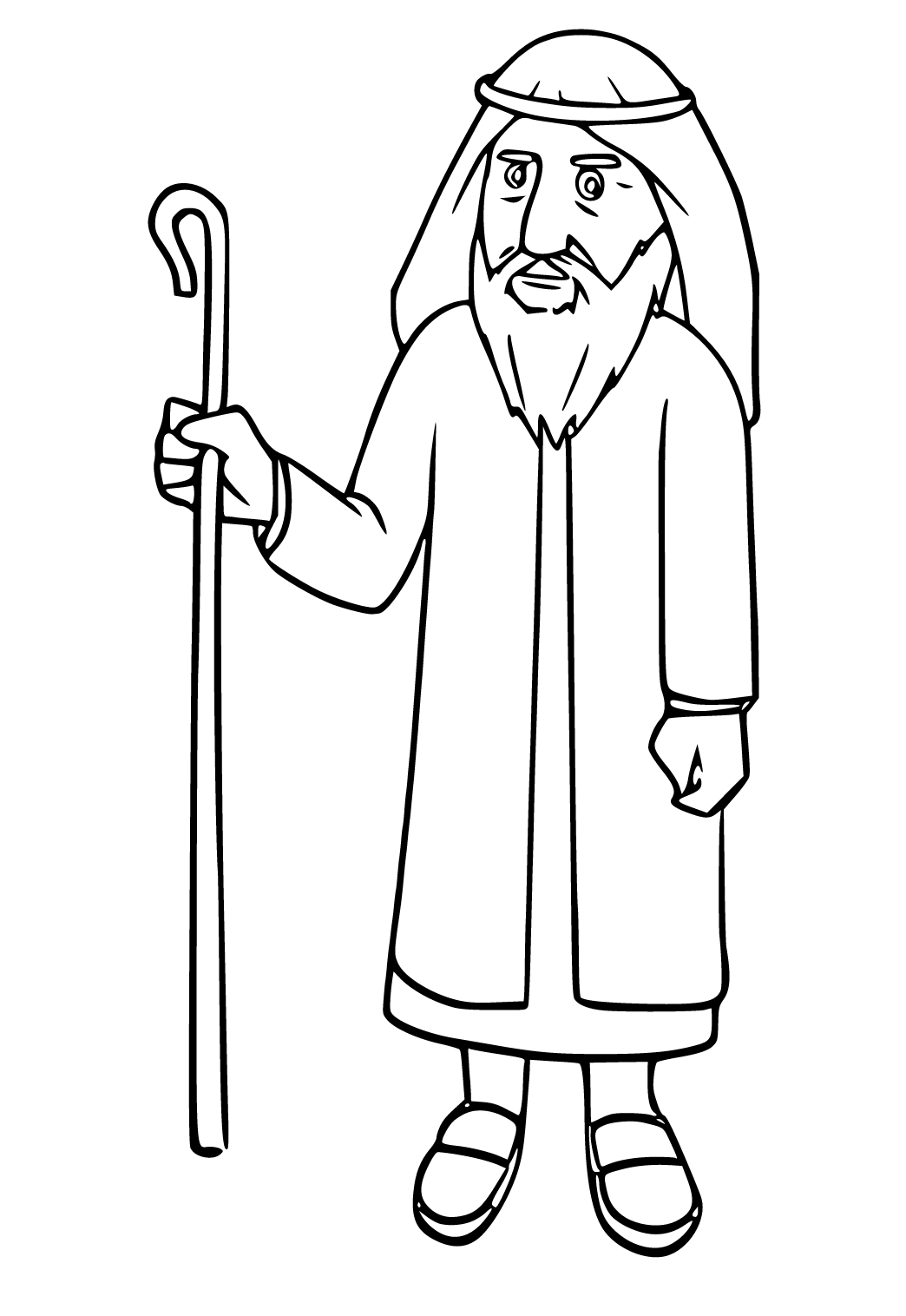 Abraham Einfach Ausmalbild und Malvorlage zum Ausdrucken Kostenlos für