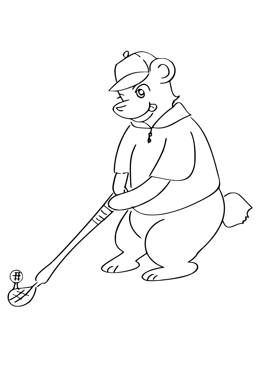 Free Printable Golf Funny Coloring Page, Sheet and Picture for Adults