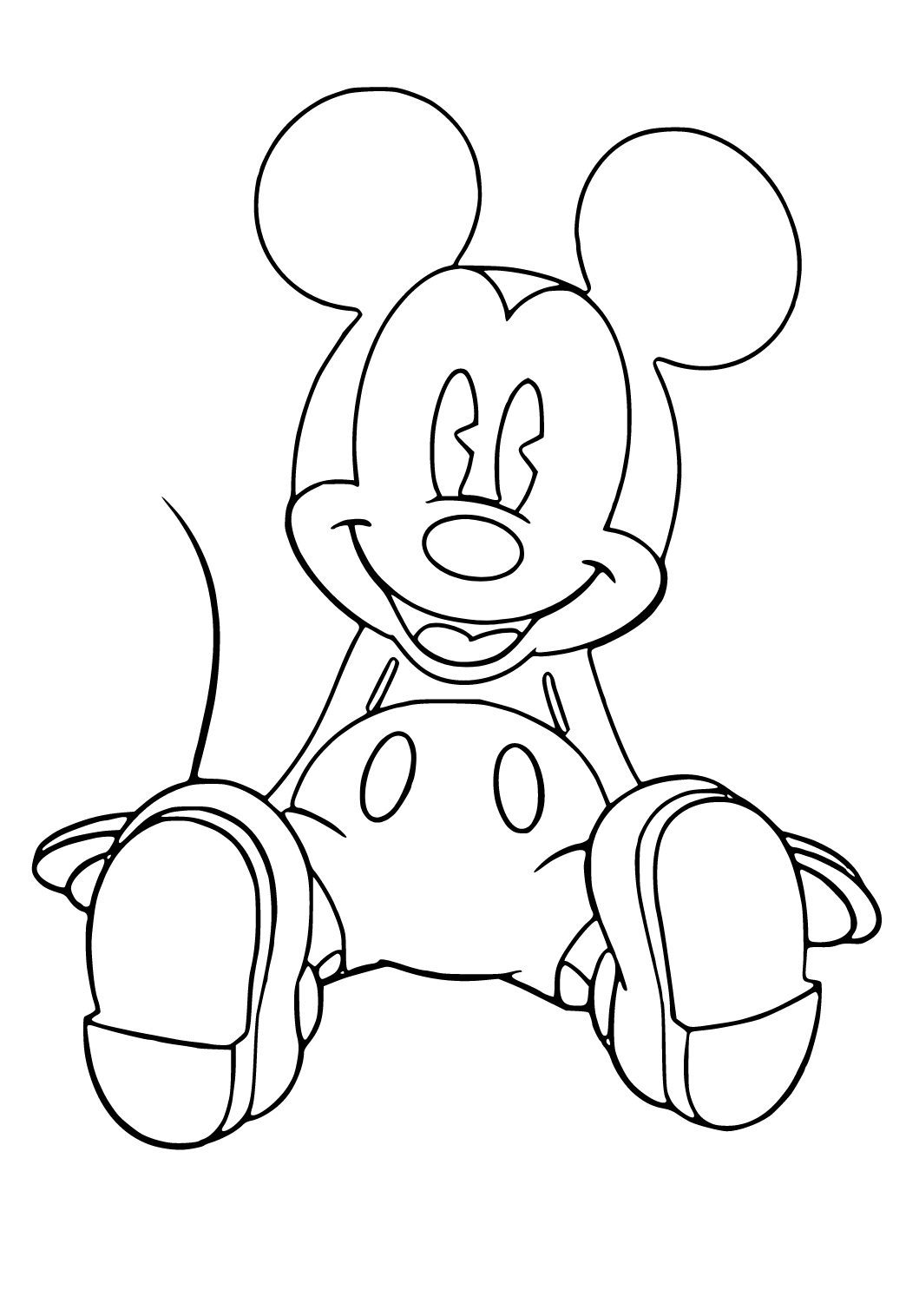 Mickey Mouse Face Coloring Page