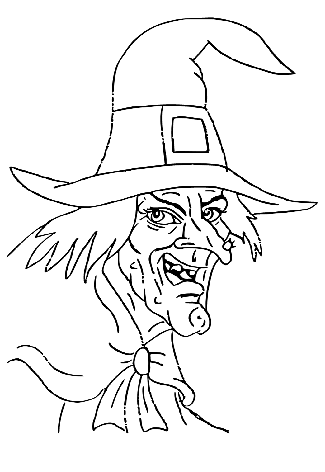Free Printable Witch Worst Coloring Page, Sheet and Picture for Adults