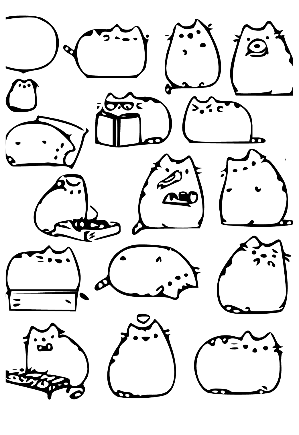 Free Printable Cute Kawaii Decor Coloring Page, Sheet and Picture for