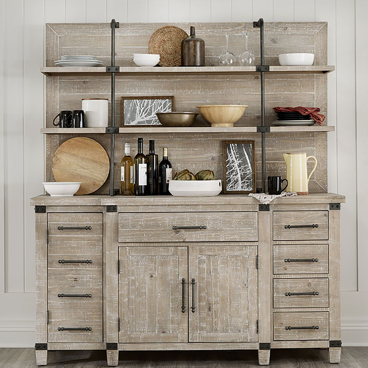 FOUNDRY SIDEBOARD W/HUTCH Babette's Furniture & Home
