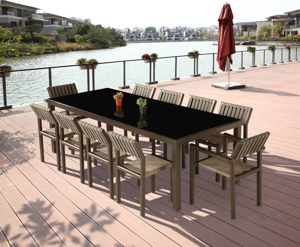 Amber Modern Outdoor Dining Set For 10