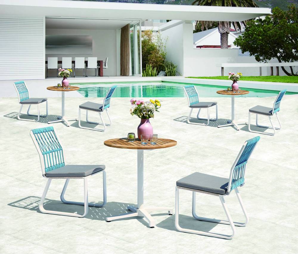 Seattle Dining Set For Two With Armless Chairs Modern Outdoor Dining