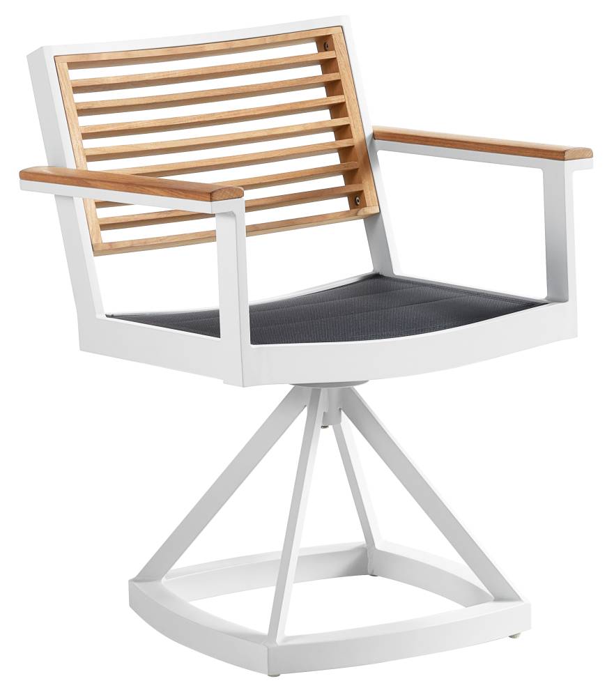 Avant Swivel Dining Chair White Frame Babmar