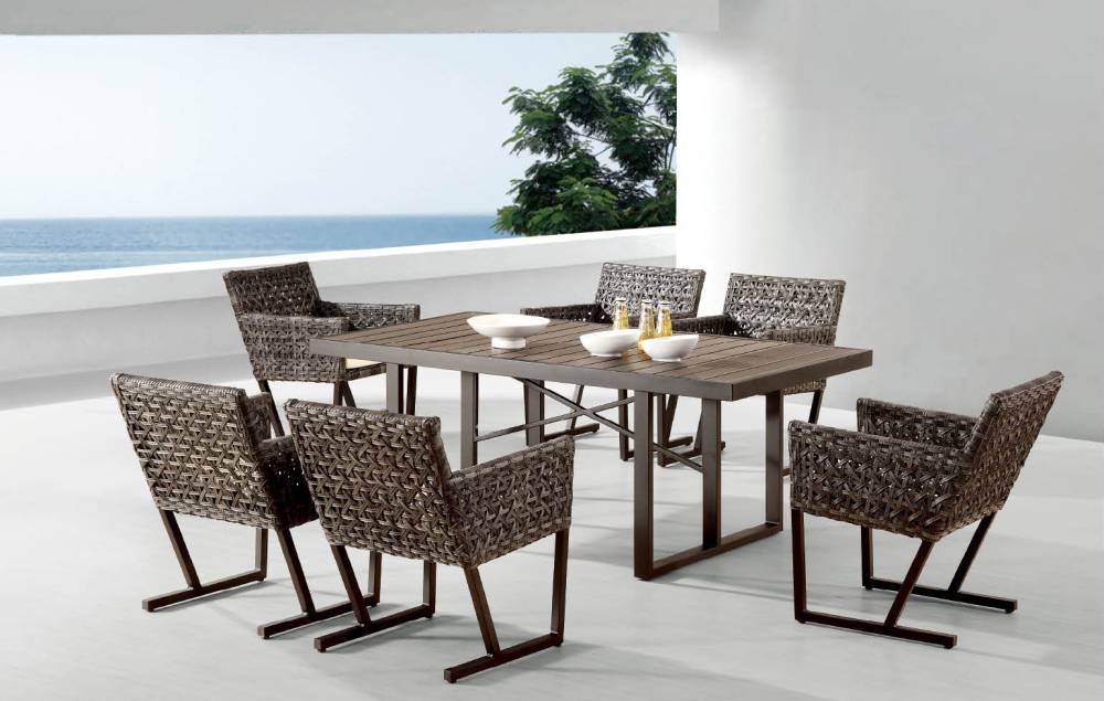 Cali Modern Outdoor Dining Set For Six