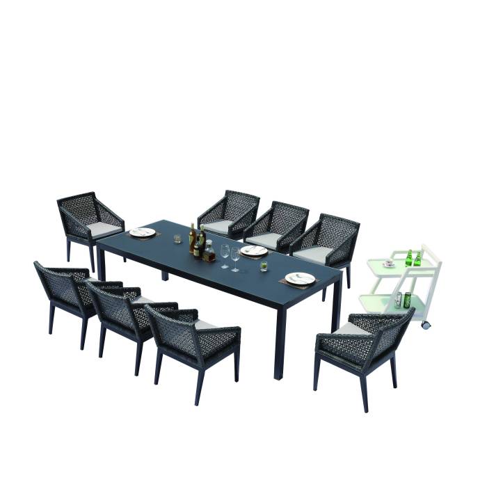 Provence Modern Outdoor Dining Set for 8