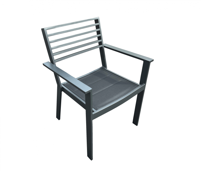 Avant Aluminum Dining Chair With Arms QUICK SHIP