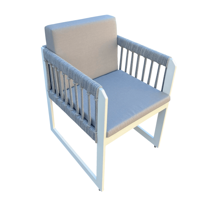 Seattle Dining Chair With Straight Arms QUICK SHIP Modern Outdoor