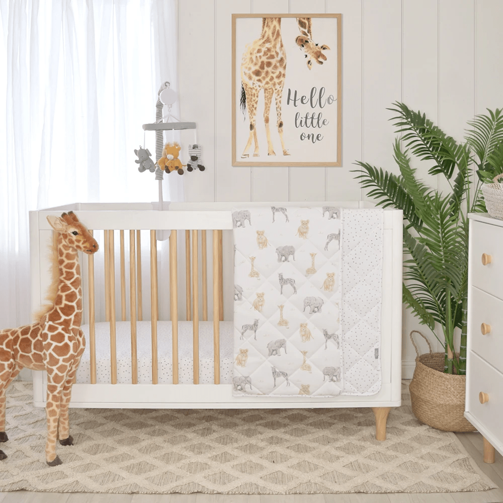 Baby and Beyond Living Textiles Jersey Cot Comforter Savanna Babies