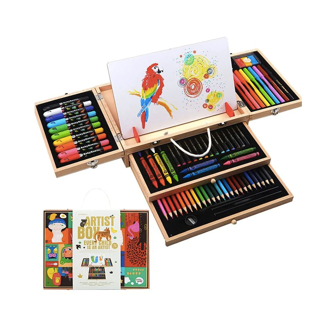 Baby and Beyond Joan Miro 74pieces Deluxe Art Box Set in Luxe Wooden Box