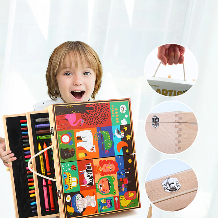 Baby and Beyond Joan Miro 74pieces Deluxe Art Box Set in Luxe Wooden Box