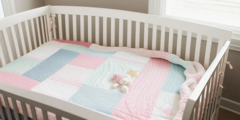 What size is a crib quilt? Baby and Bib