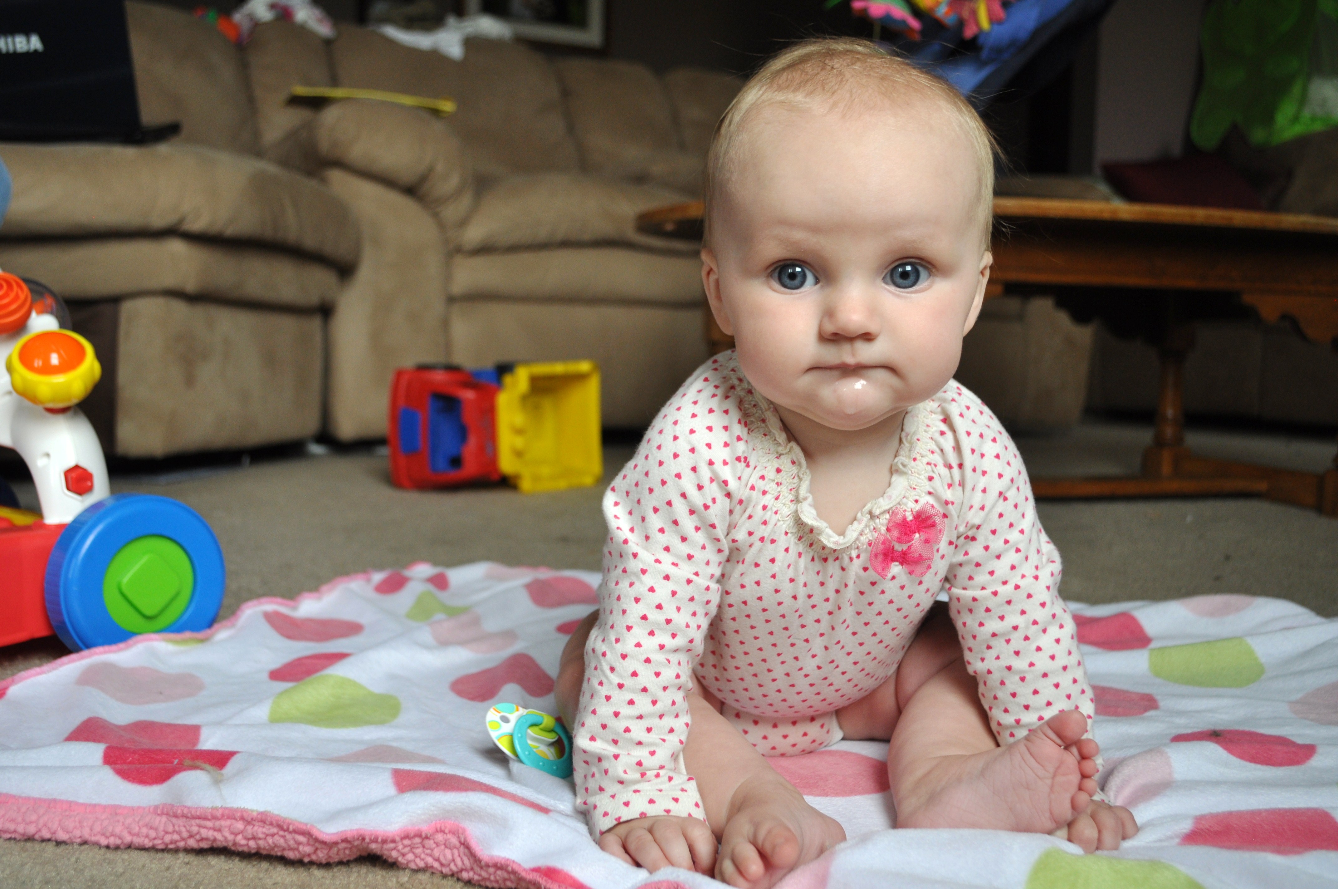 a sweet 7 months, baby girl
