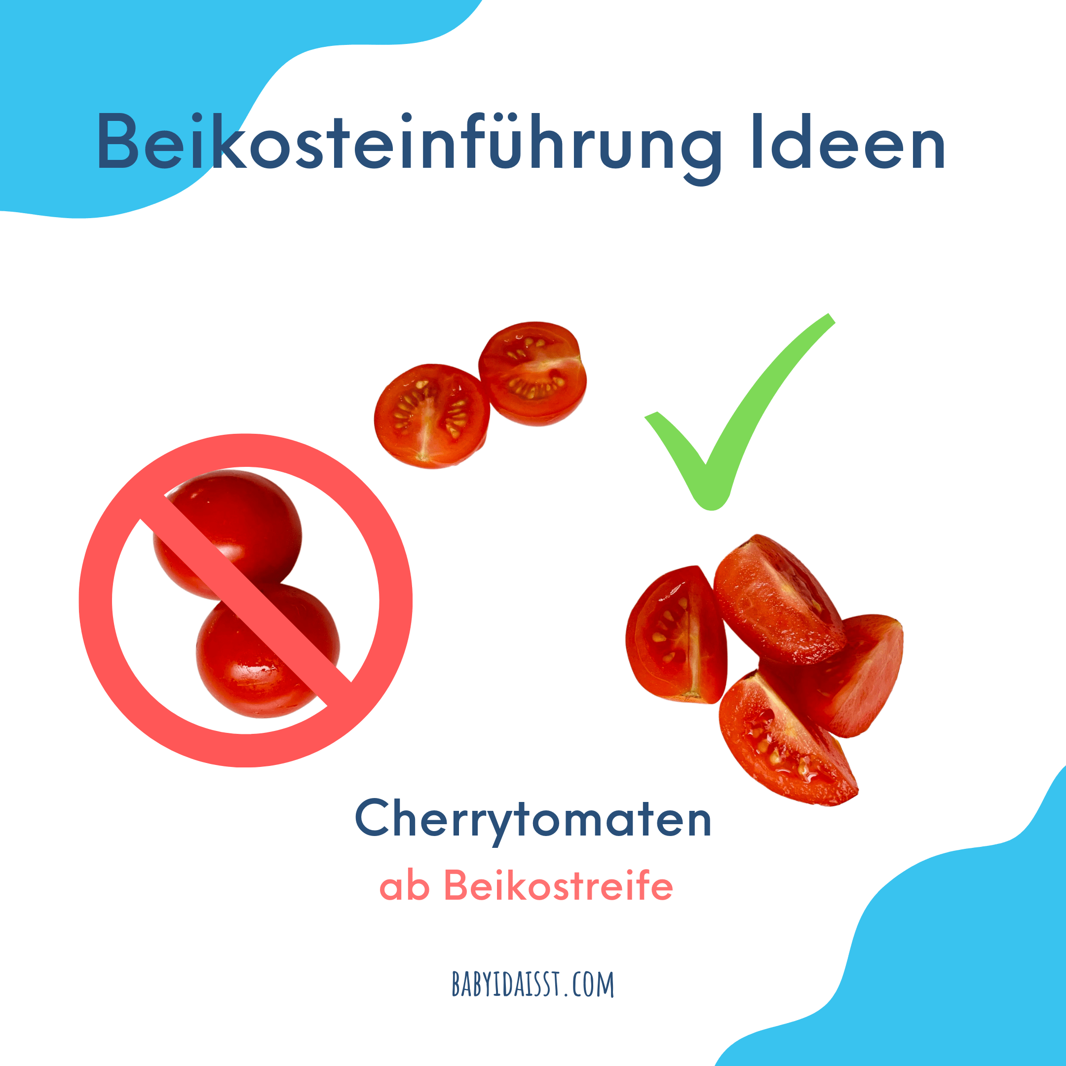 Tomaten als Beikost Cherry Tomaten sicher anbieten