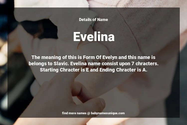 Evelyn Name Meaning, Origin, Popularity, Girl Names Like, 40 OFF