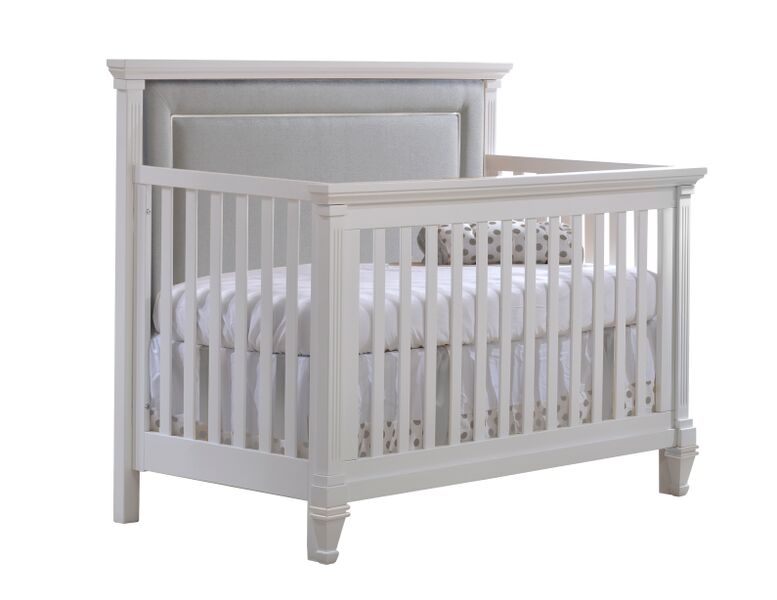 Belmont “5in1” Convertible Crib with Channel Tufted Upholstered