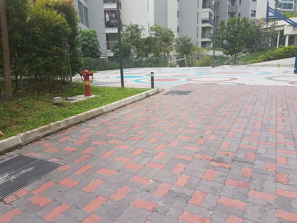 Interlocking Pavers Driveway at Canberra Condominium BA Contracts Pte Ltd