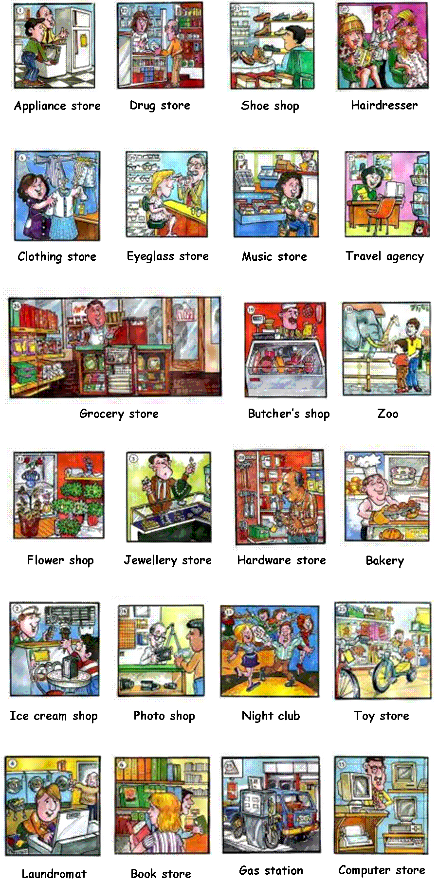 BÁSICO General Vocabulary " Stores and shops" General Vocabulary