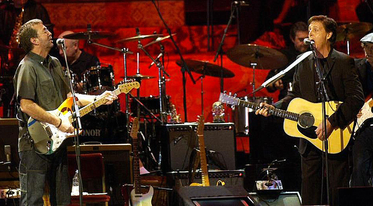 PAUL MCCARTNEY, ERIC CLAPTON Something (Live Concert for