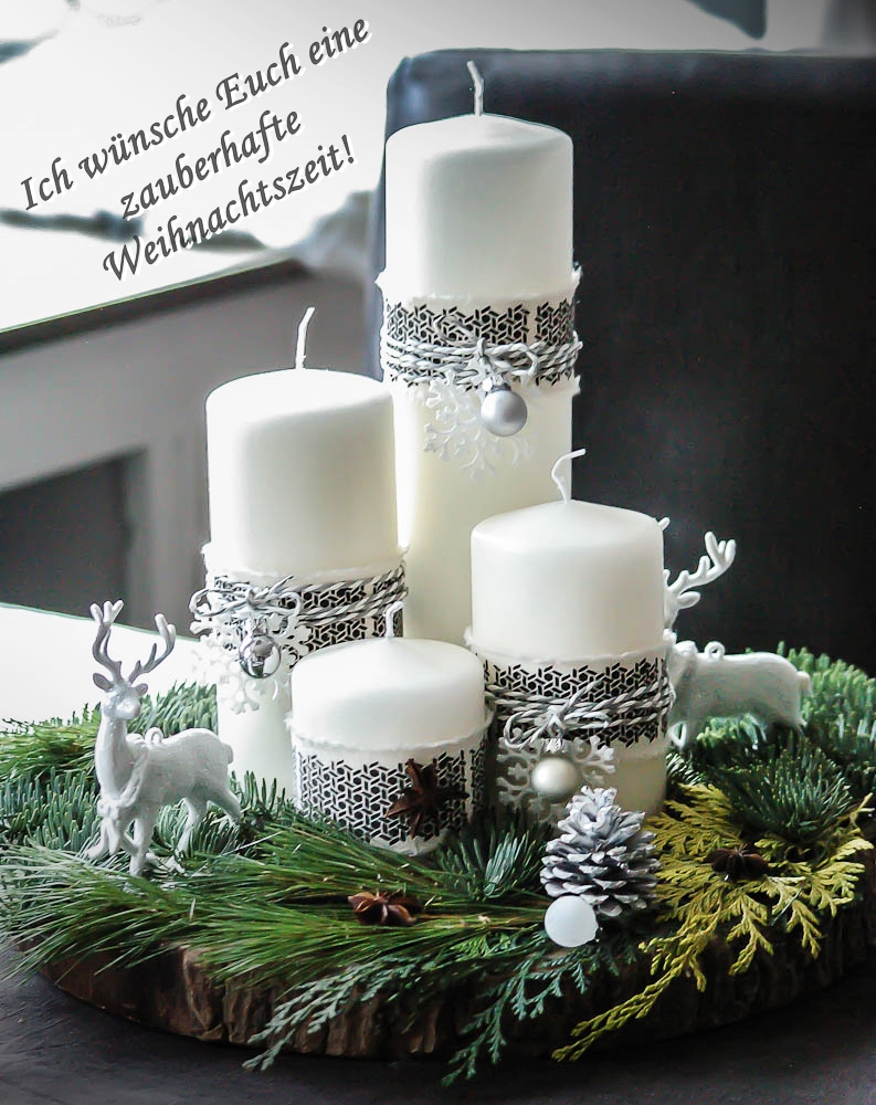 Bastelanleitung für einen Adventskranz/Back Bienchen