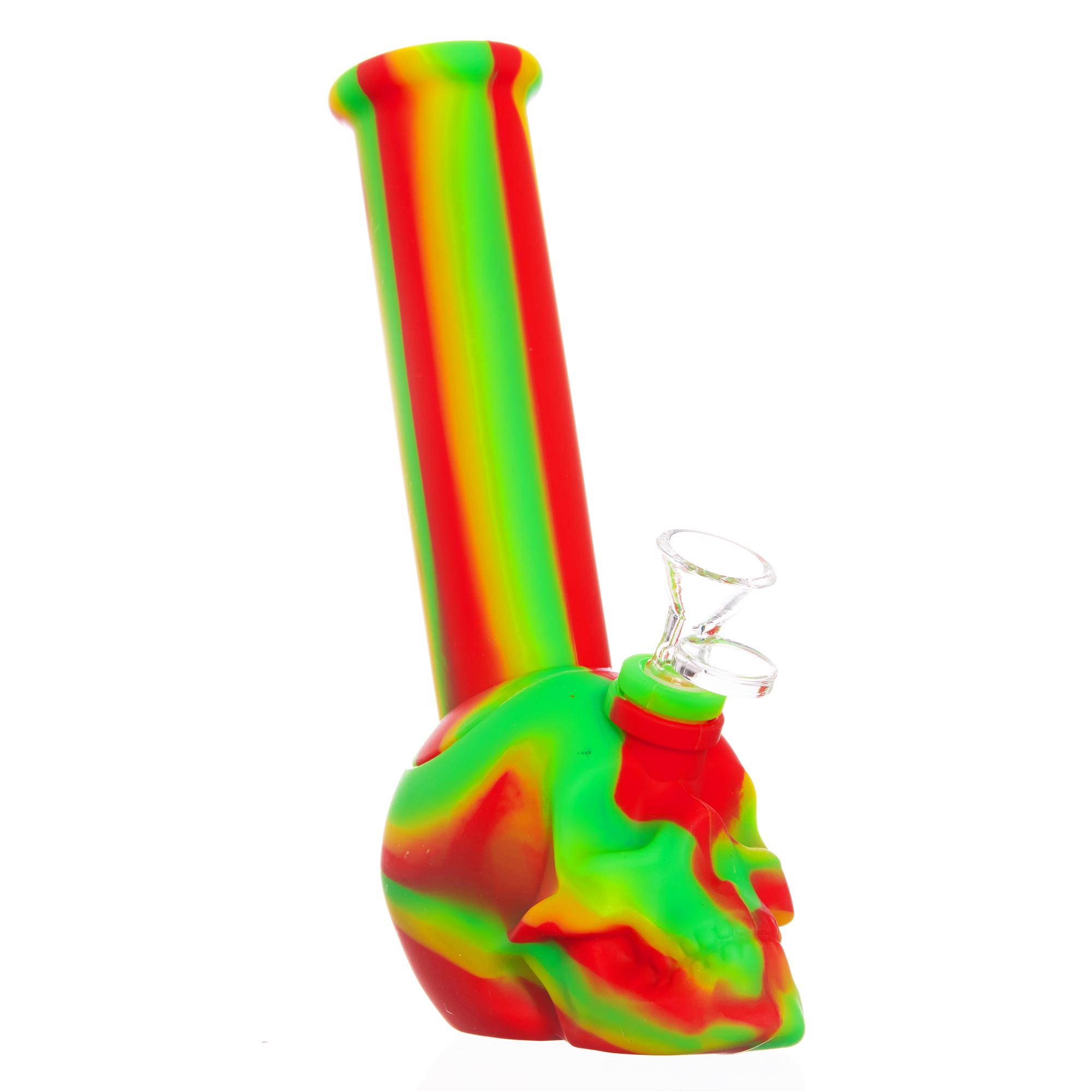 Silicone Skull Leaned Back Silicone Bong Bongs GoSensi