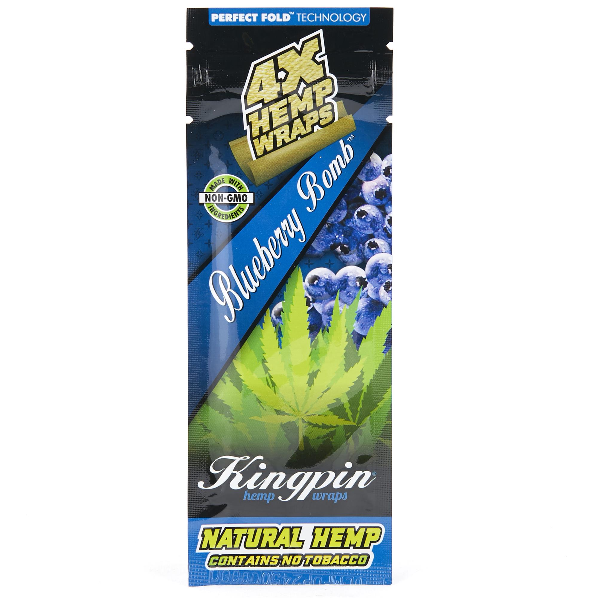 Kingpin Blueberry Bomb Hemp Wraps Rolling Papers & Supplies GoSensi