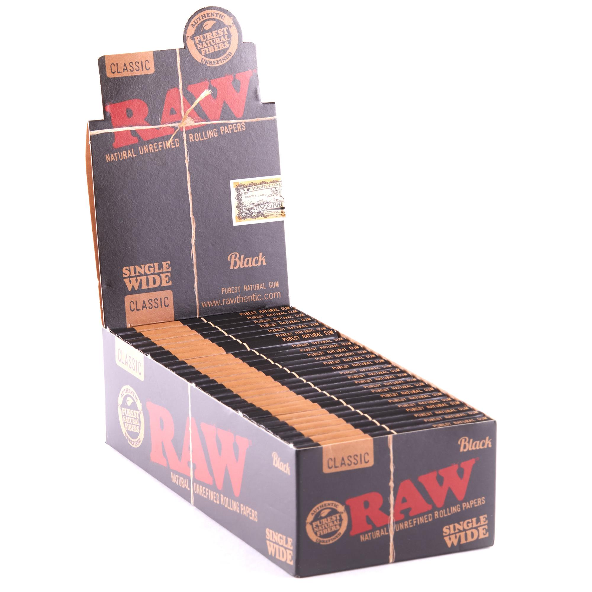 Raw Black Rolling Papers & Supplies GoSensi