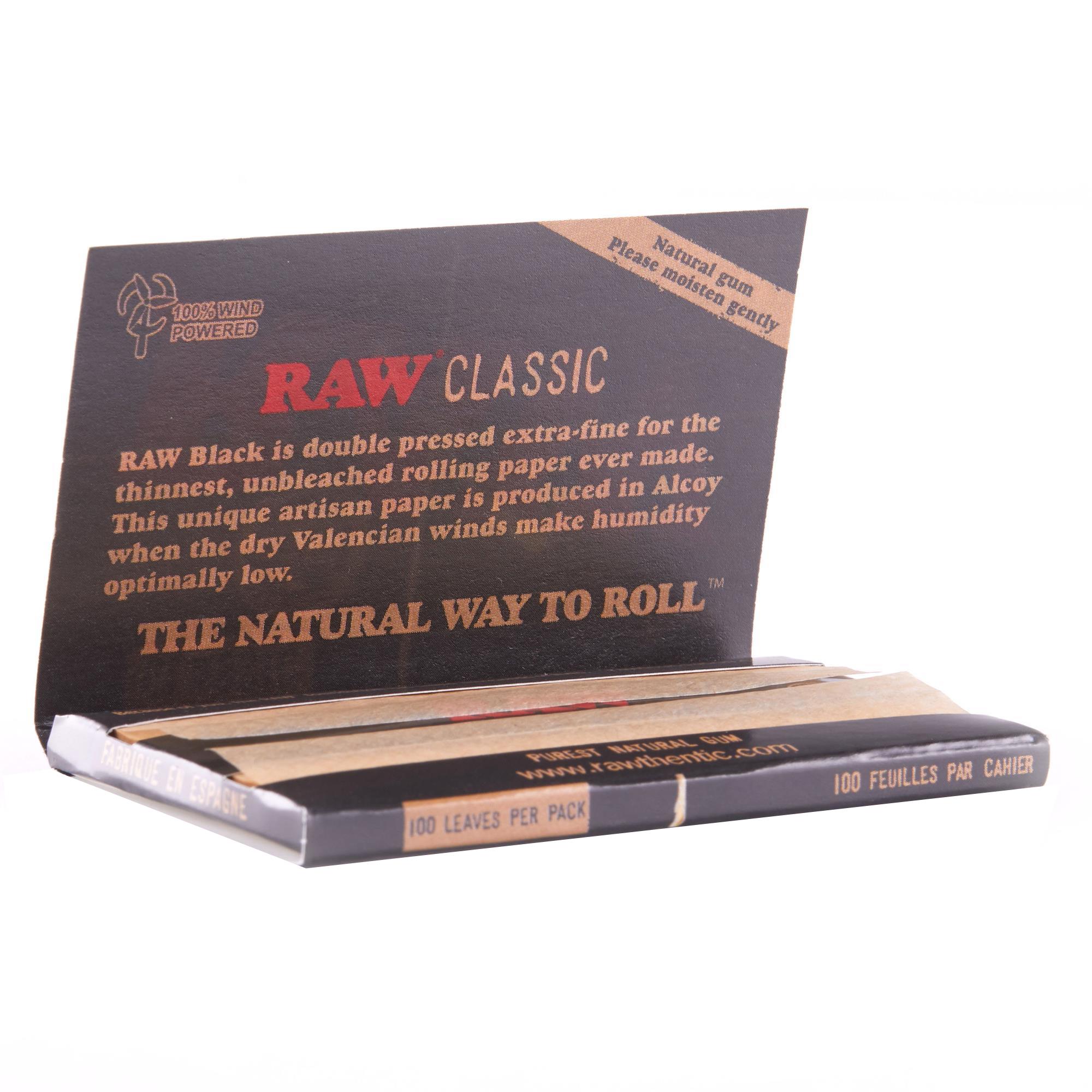 Raw Black Rolling Papers & Supplies GoSensi