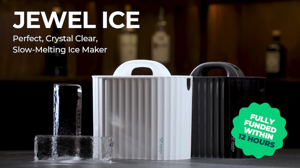BackerMany Jewel Ice Perfect, Crystal Clear, SlowMelting Ice Maker