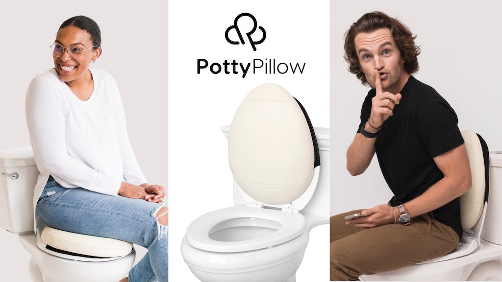 BackerMany Potty Pillow Luxury Lumbar Support Toilet Pillow