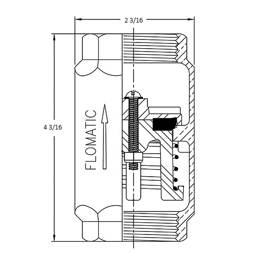 1 1/4" Brass In-line Check Valve | American Backflow