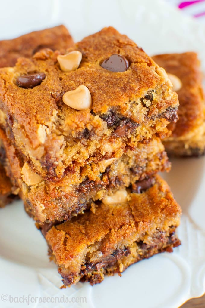 Peanut Butter Chocolate Chip Banana Bars Back for Seconds