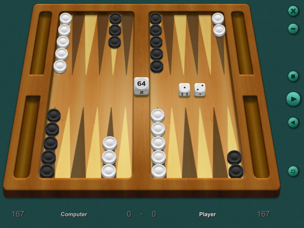 Backgammon Classic Play backgammon against your computer 3 levels