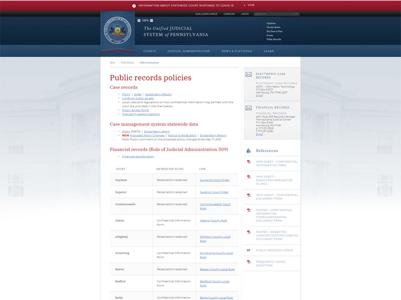 Search Public Records in Pennsylvania Pennsylvania
