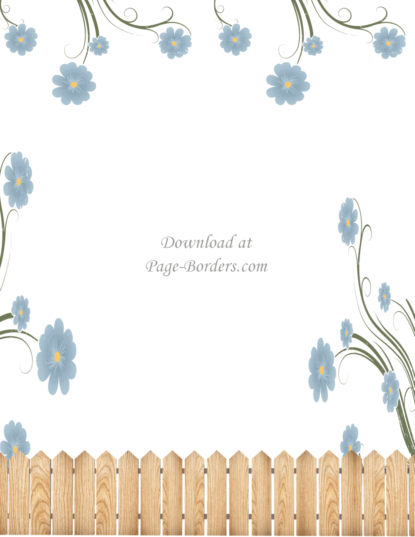 Free flower border template Personal & commercial use