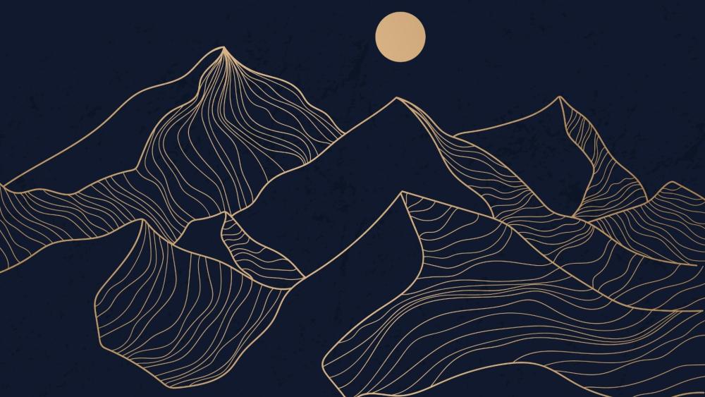 Mountains With blue background backiee