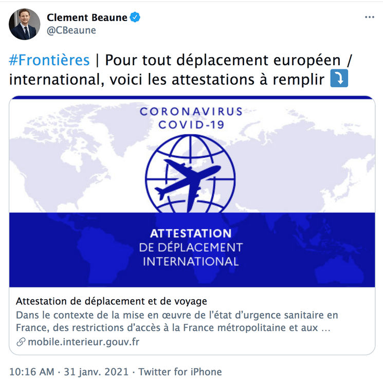 Test négatif obligatoire pour se rendre en France depuis la Suisse