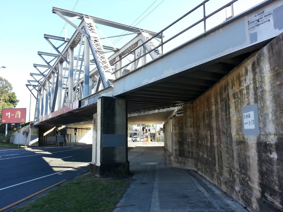 Bridge protection Dutton Park Annerley Road rail over road bridges