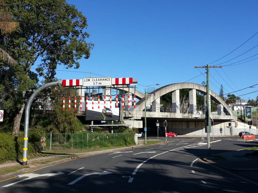 Bridge protection Dutton Park Annerley Road rail over road bridges