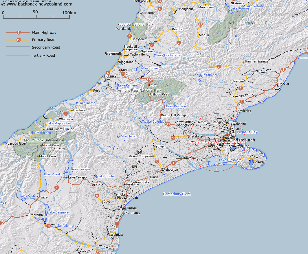 Where is Templeton? Map New Zealand Maps